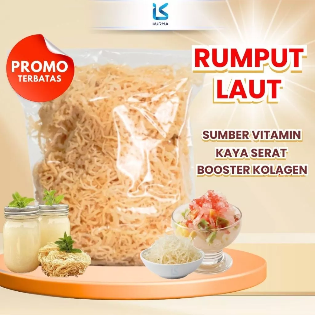 Rumput Laut Simposium 1 Kg Kenyal dan Padat Nutrisi Sea Moss Super Food Seaweds